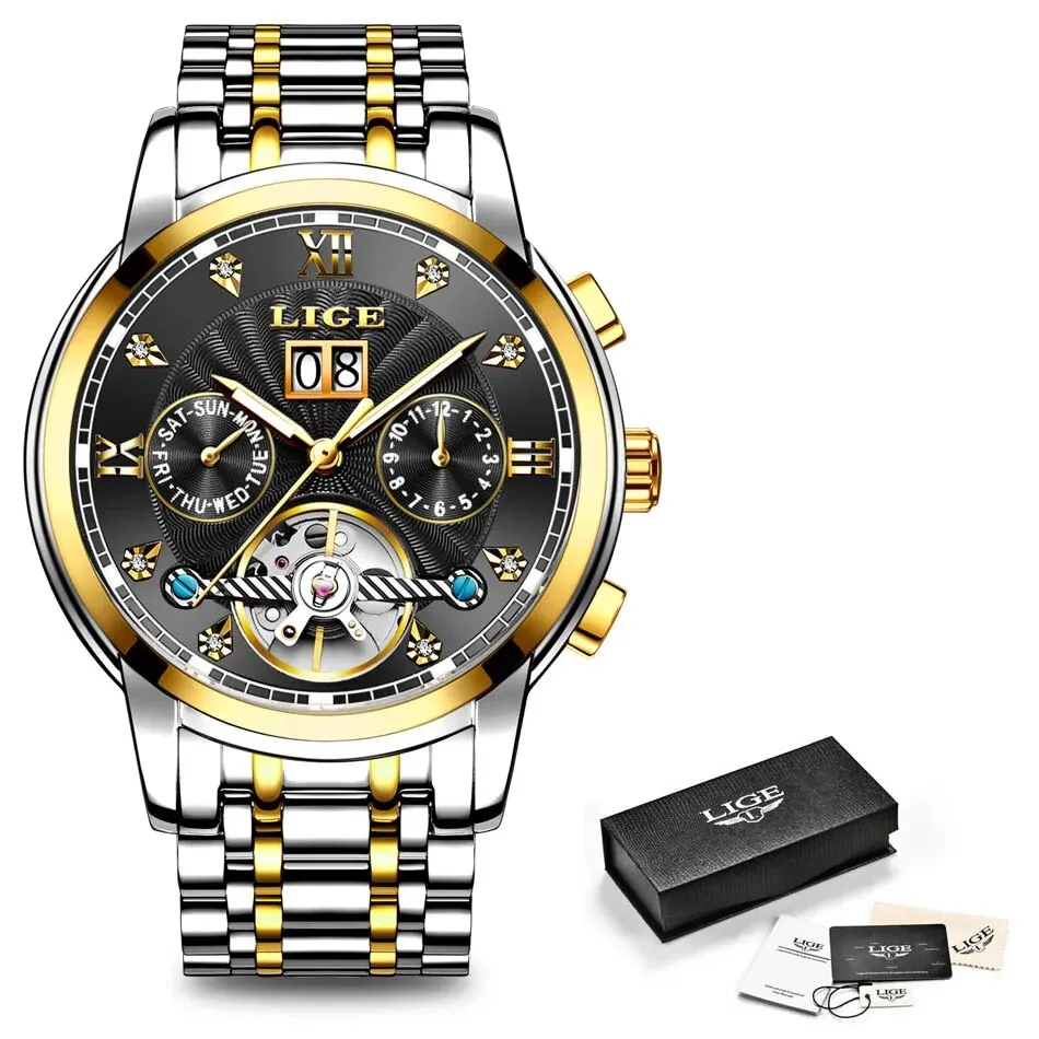 Mens Watches Automatic Mechanical Watch Tourbillon