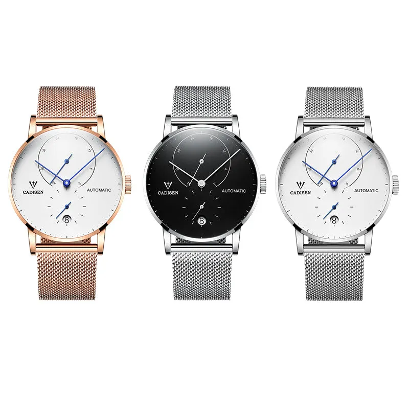 Mens Watches CADISEN Top Luxury Brand Automatic Mechanical Watch Men Full Steel Business Waterproof Fashion Sport Watches