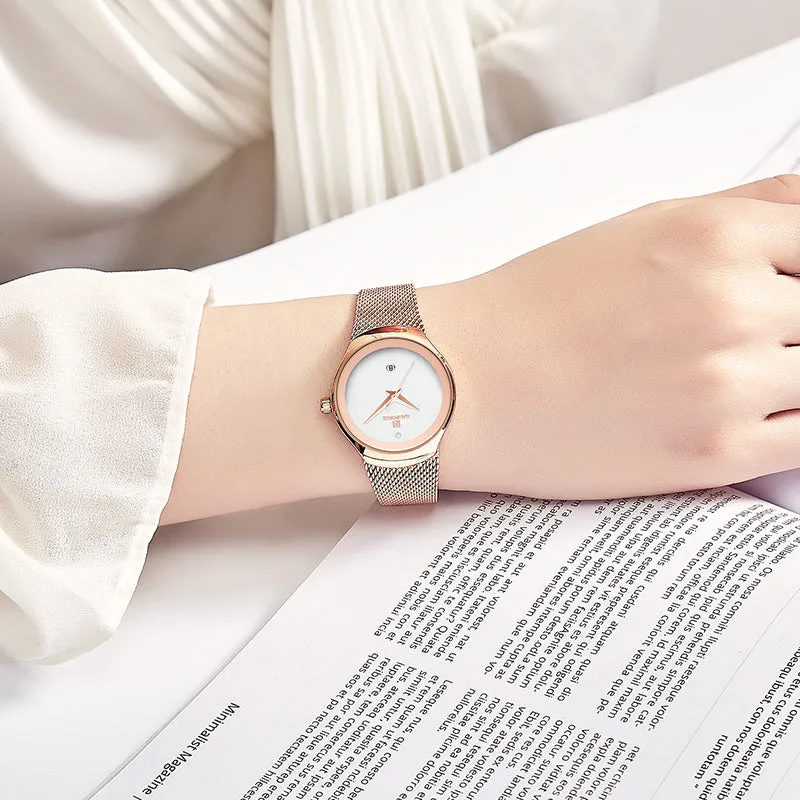 NAVIFORCE Watch Women Fashion Dress Quartz Watches Lady Stainless Steel Waterproof Wristwatch Simple Girl Clock Relogio Feminino