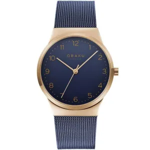 Obaku Land-Ocean Blue Dial Blue Mesh Strap Lds V255LXVLML