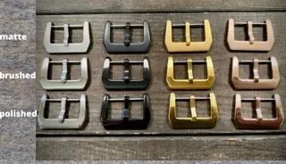 Open-ended leather watch strap with Chicago screws. Handmade in Finland.