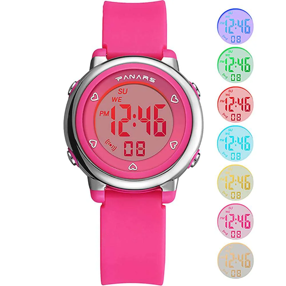 Panars 8211 Digital Small Size Multi Color Light Wrist Watch For Women & Girls