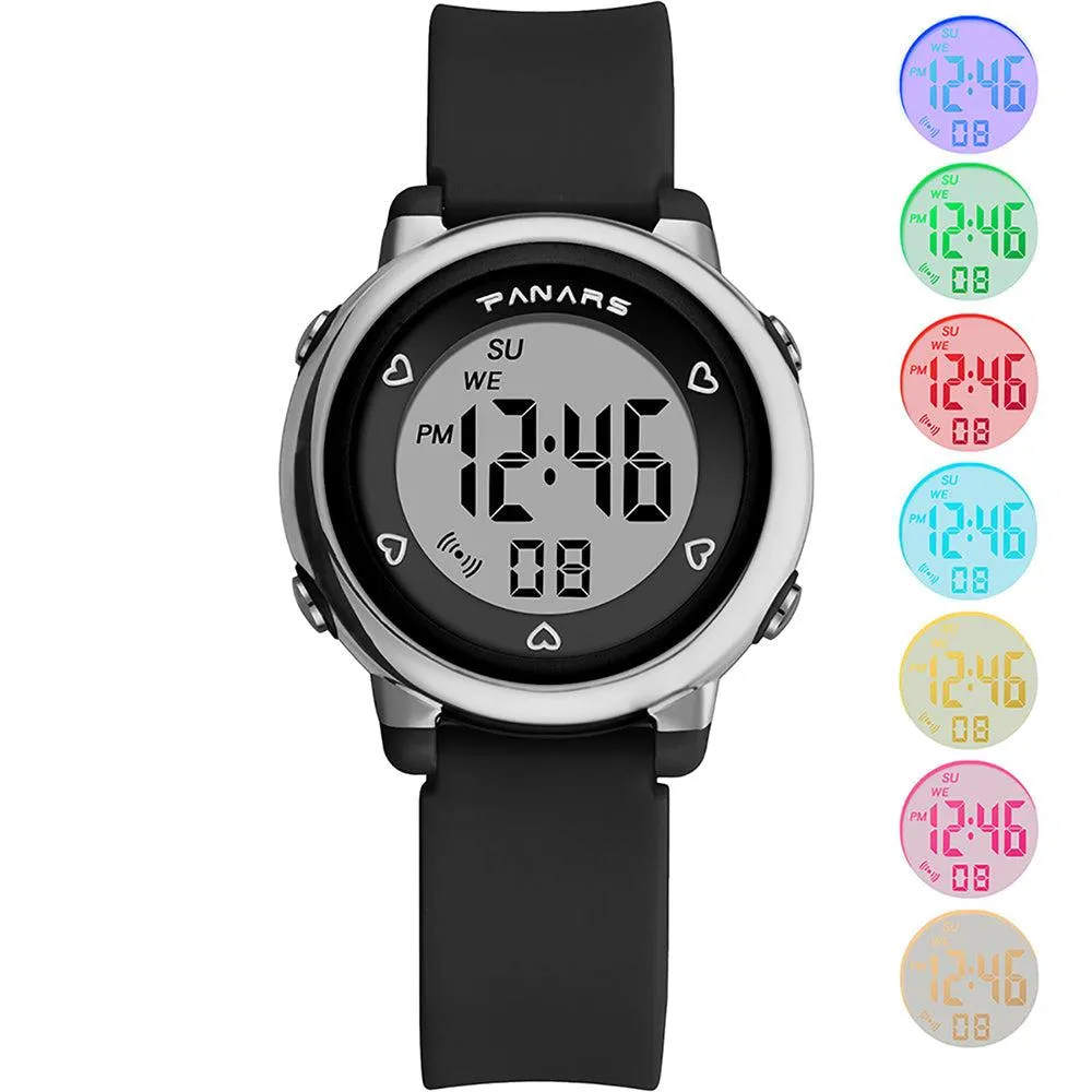 Panars 8211 Digital Small Size Multi Color Light Wrist Watch For Women & Girls