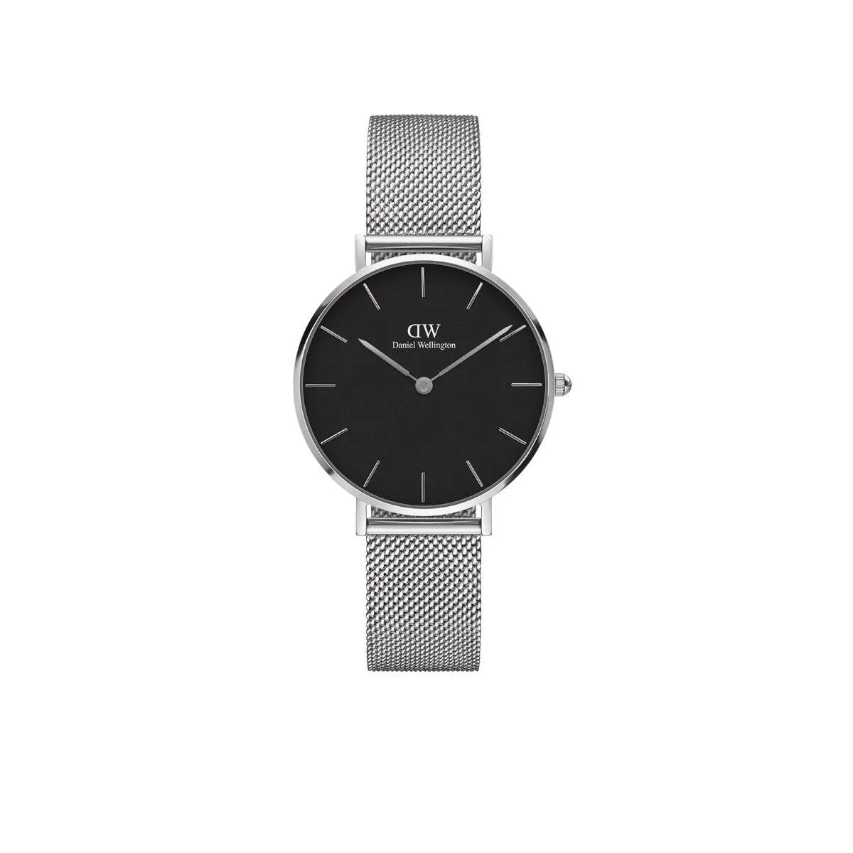 Petite 32mm Sterling - Silver & Black Watch
