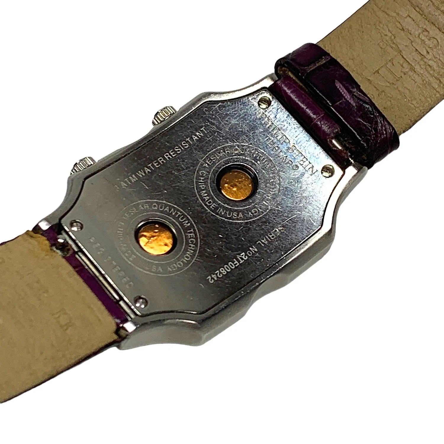 Philip Stein Teslar Dual Time Natural Frequency Women's Watch w Diamonds