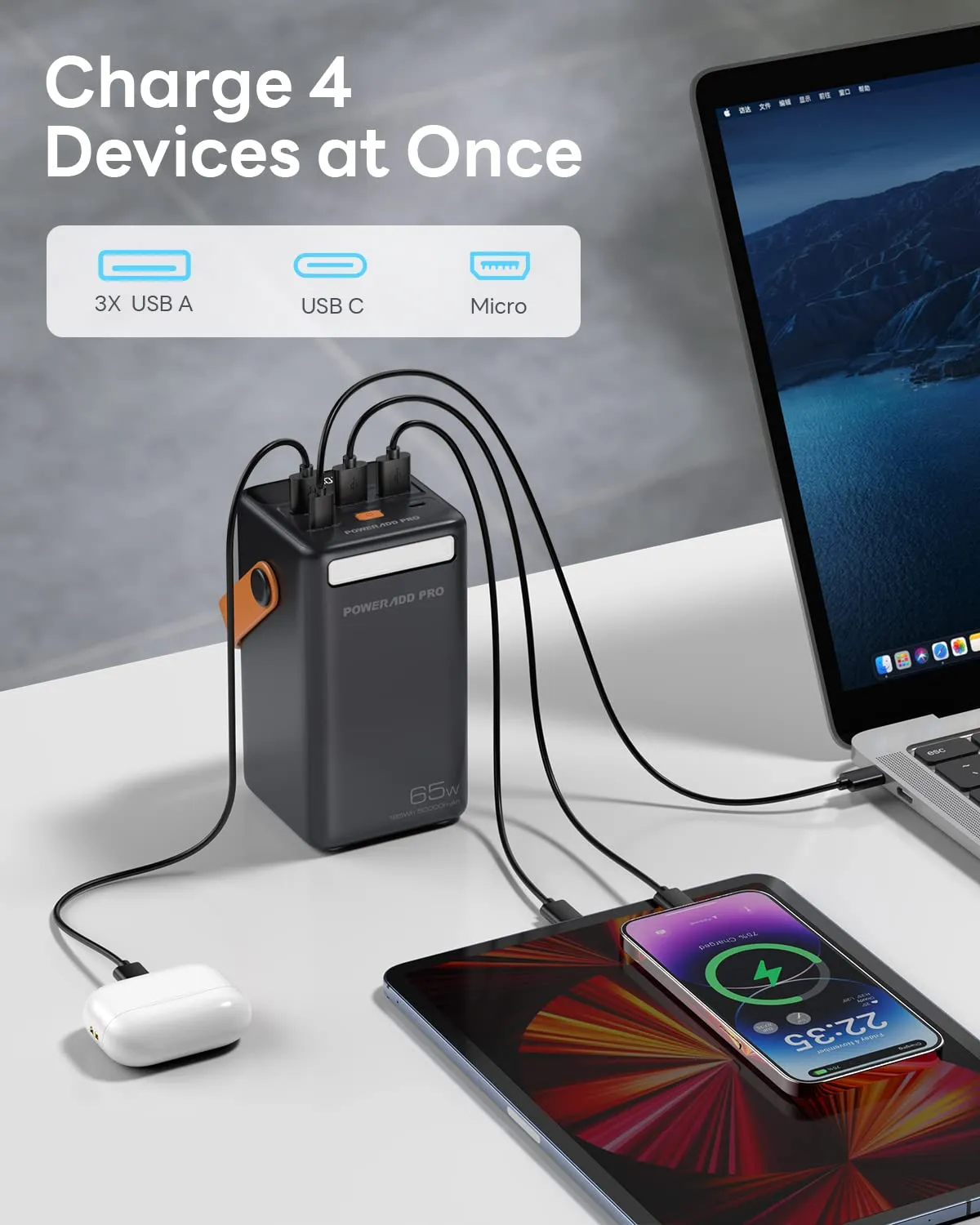 POWERADD PRO 50000mAh USB C Power Bank