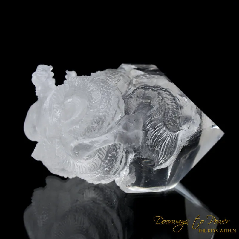 Powerful Lemurian Quartz Crystal Dragon Crystal Carving  'Guardian'