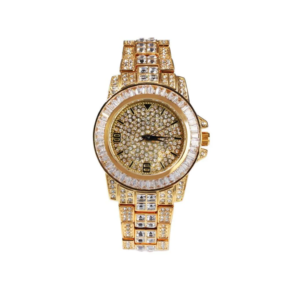 Princess Cut Custom Iced Out Bling Hip Hop Watch
