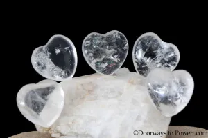 Pure Clear Quartz Crystal Hearts Blessed & Energized