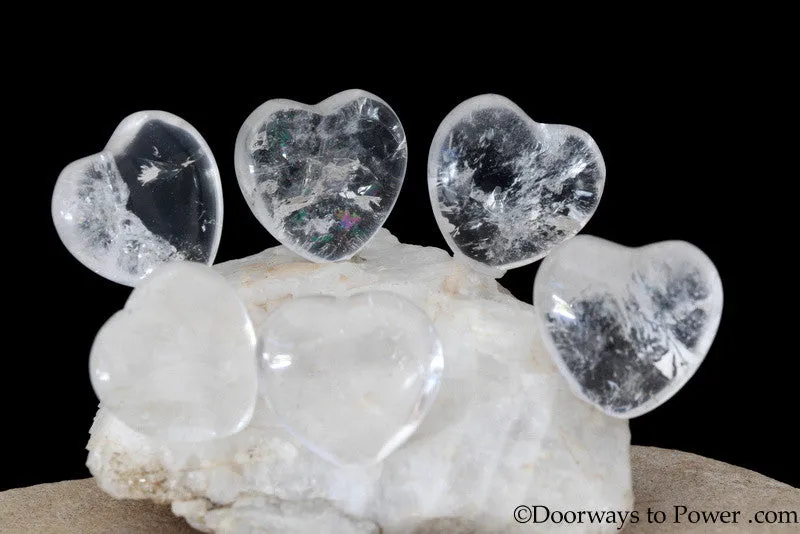 Pure Clear Quartz Crystal Hearts Blessed & Energized