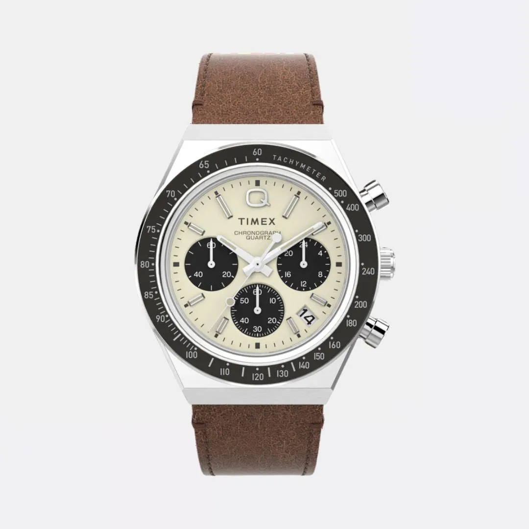 Q Chronograph 40mm Leather Strap Watch