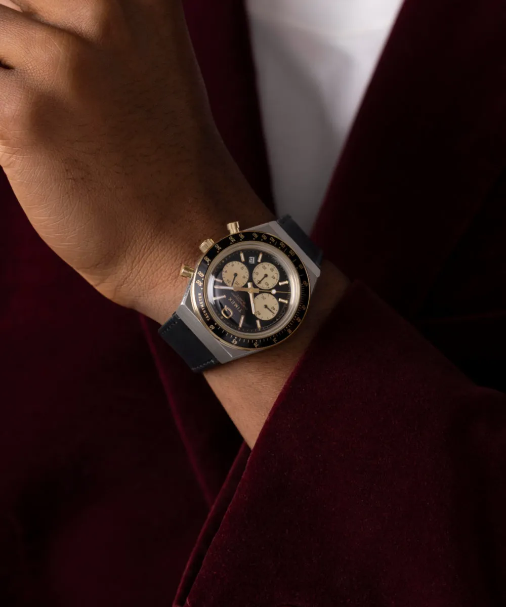 Q Timex® Chronograph 40mm Leather Strap Watch