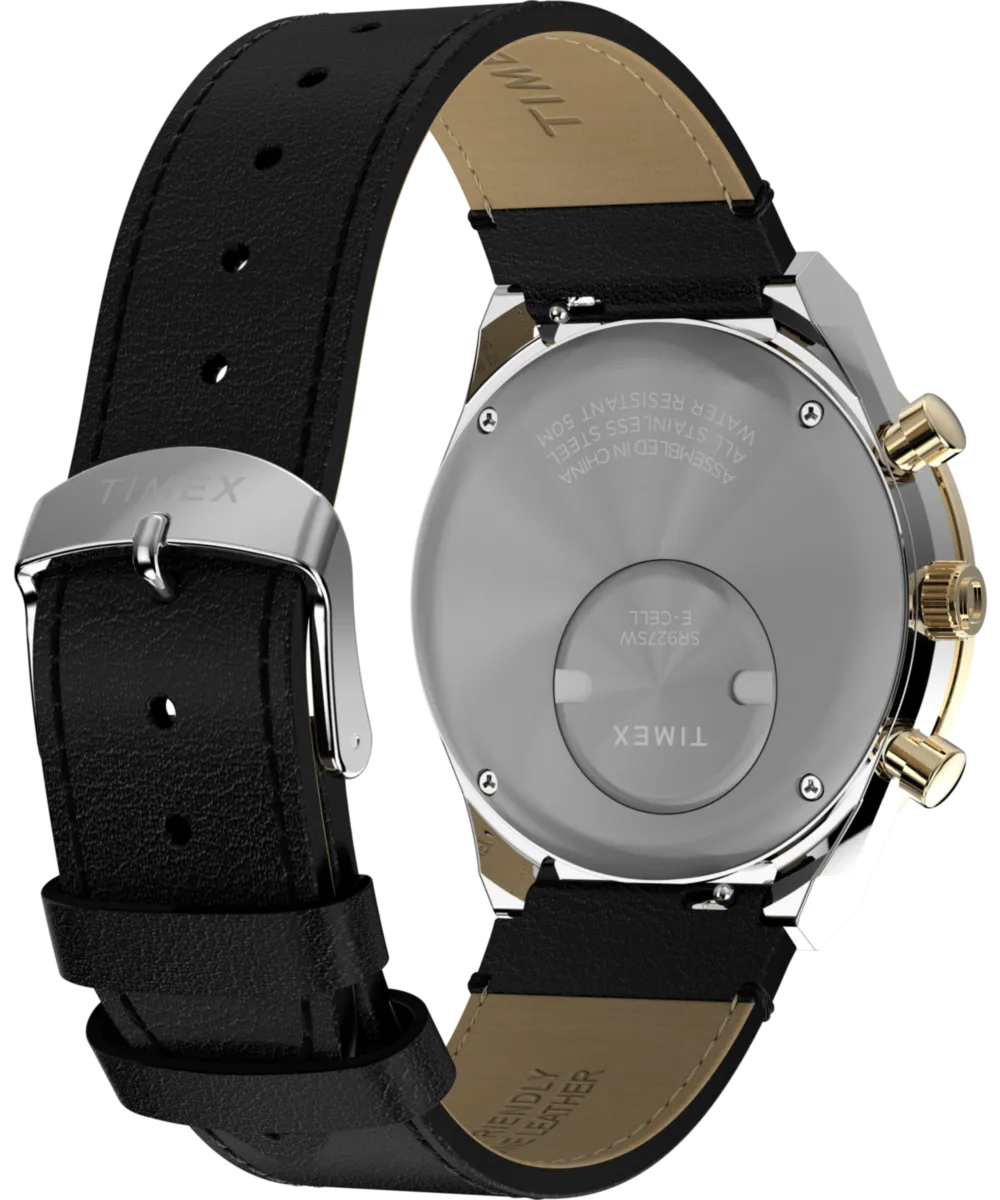 Q Timex® Chronograph 40mm Leather Strap Watch