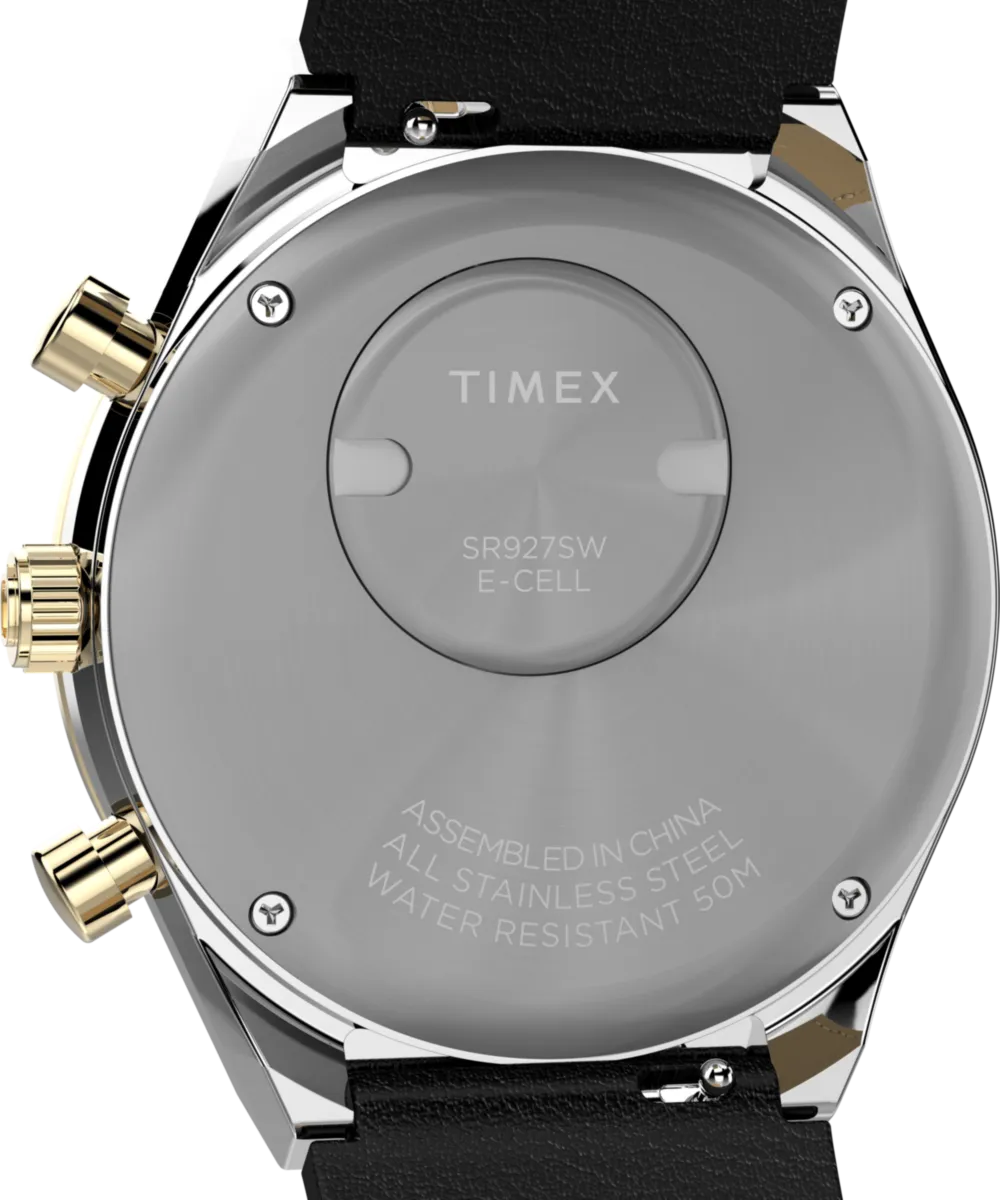 Q Timex® Chronograph 40mm Leather Strap Watch