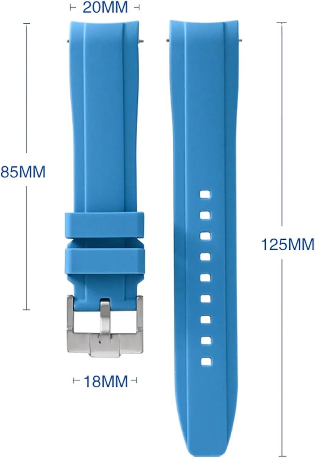 Quick Release Silicone Bands Compatible with Omega X Swatch Moonswatch Watch 20mm Curved No Gap Premium Silicone Rubber Strap Watch Replacement Band Men Women