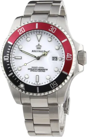 Reginald Men Watch Rotatable Bezel Waterproof Sapphire Stainless Steel Date Quartz Black Watches