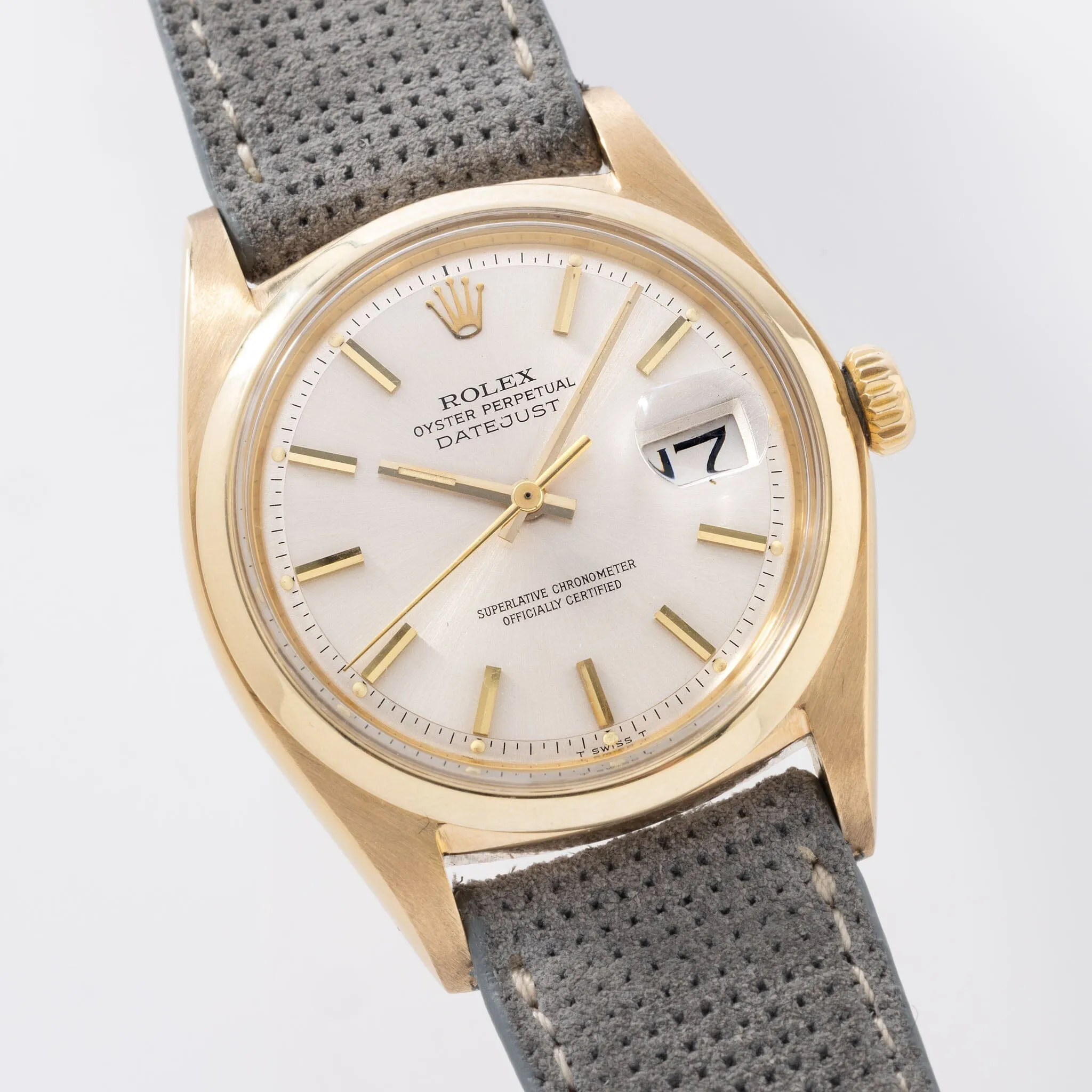 Rolex Datejust 18kt Yellow Gold Silver Dial Ref 1600
