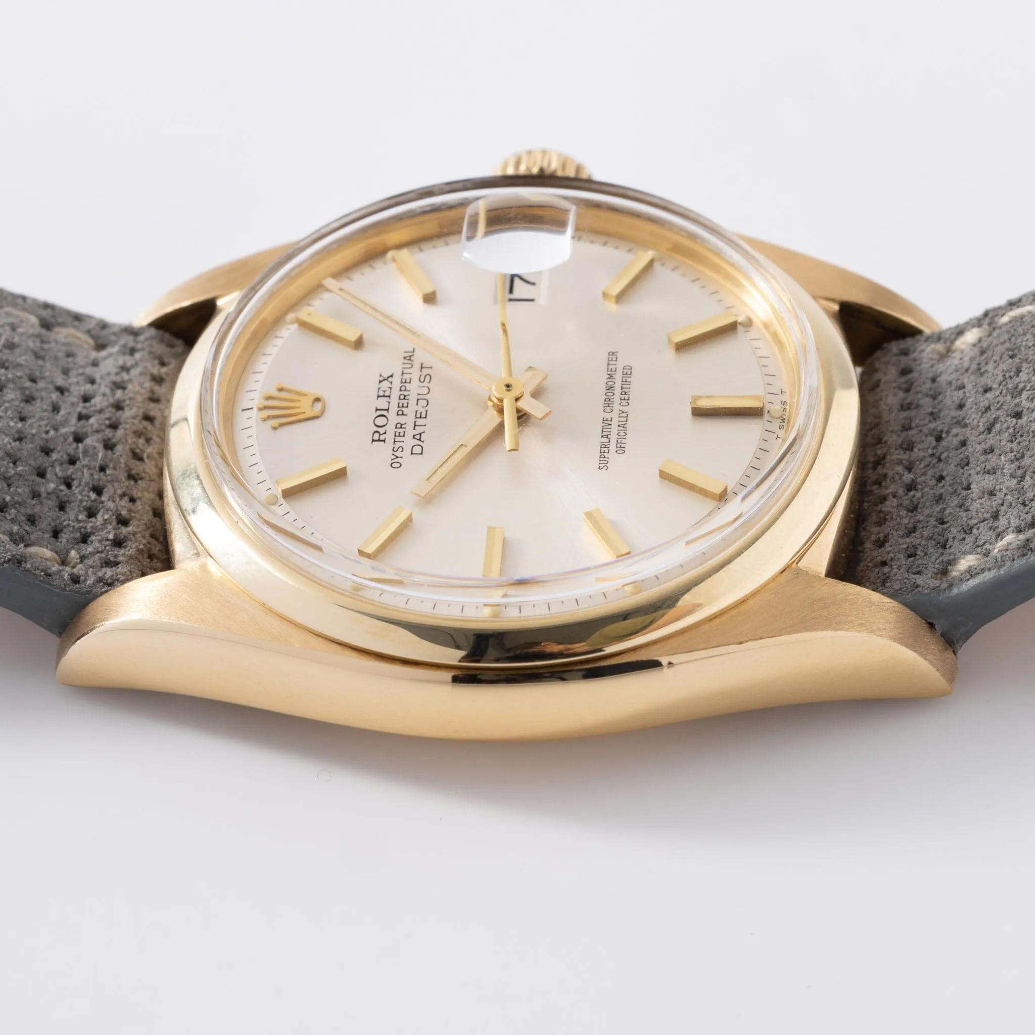 Rolex Datejust 18kt Yellow Gold Silver Dial Ref 1600