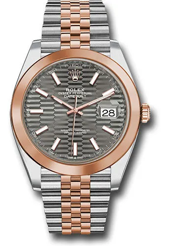 Rolex Steel and Everose Gold Datejust 41mm Watch 126301 slflmij
