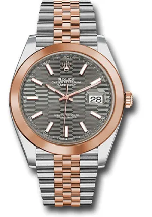 Rolex Steel and Everose Gold Datejust 41mm Watch 126301 slflmij