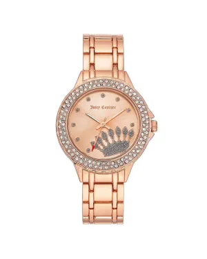 Rose Gold Fashion Analog Watch with Rhinestone Facing One Size Women