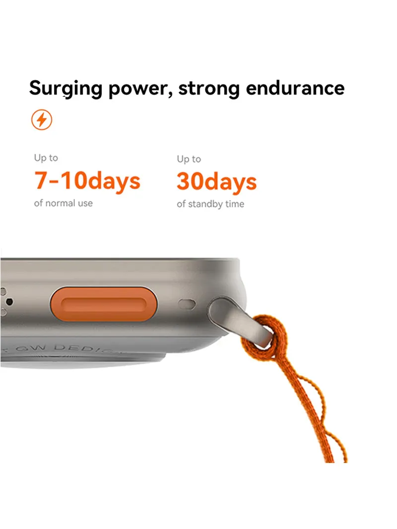 S8 Ultra Max Series 8 Smart Watch Ultra Ai Voice Watch 2.0 Inch Bluetooth Call Wireless Charging Watch-Orange-BR14032