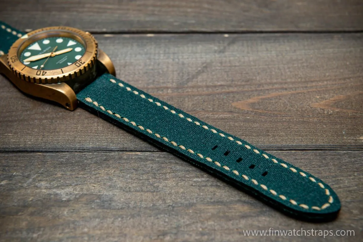 Sailcloth Marine Canvas handmade watch straps by FinWatchStraps®