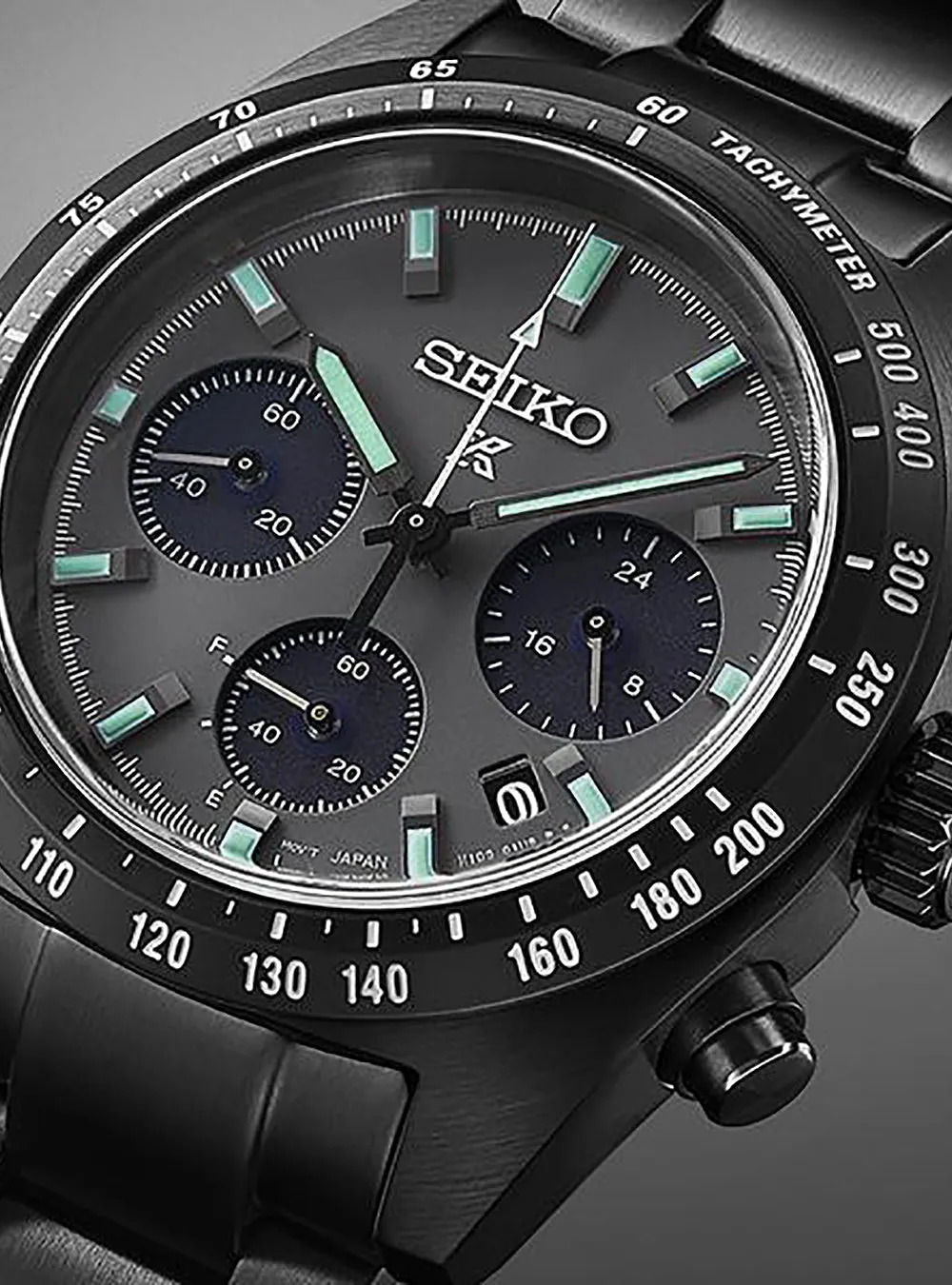 SEIKO PROSPEX SPEEDTIMER SOLAR CHRONOGRAPH THE BLACK SERIES SBDL103 MADE IN JAPAN JDM