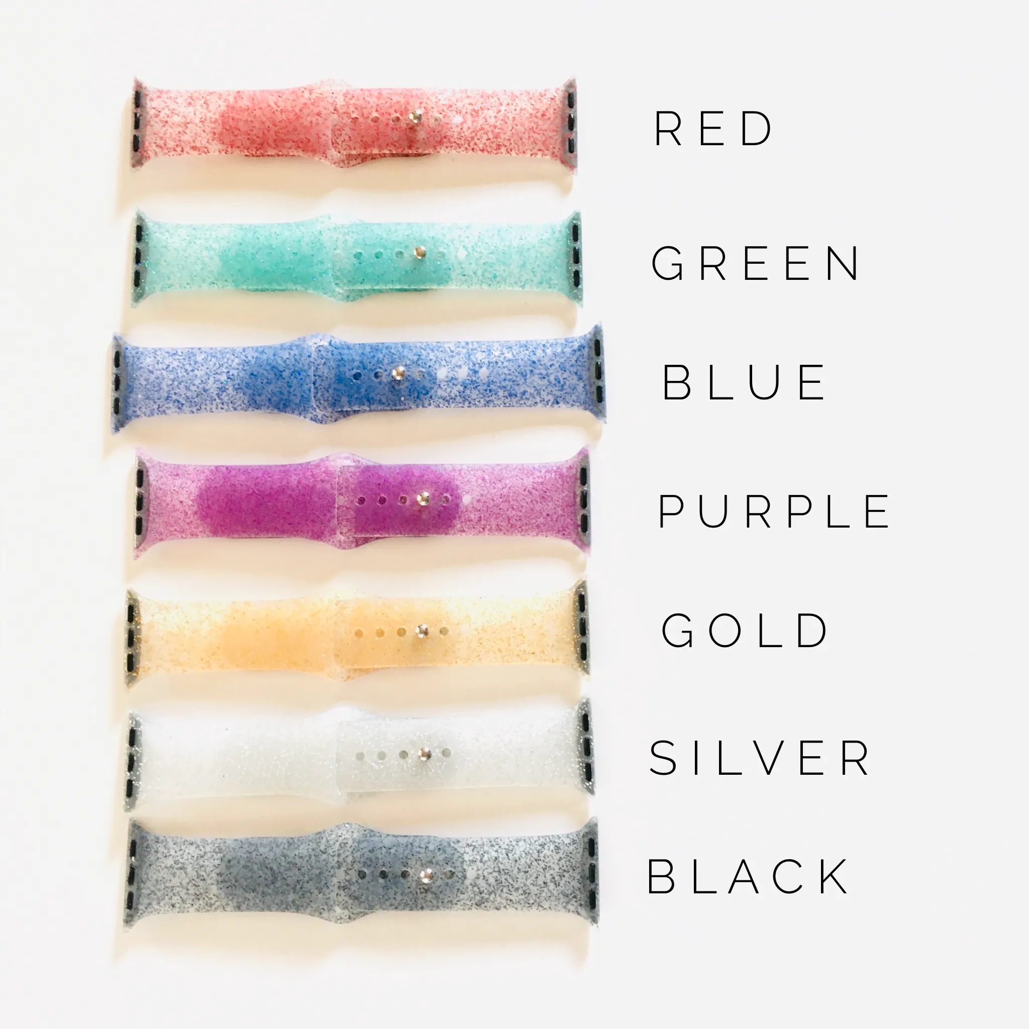 Silicone Apple Watch Band - Glitter Collection