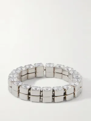 Silver-tone crystal bracelet