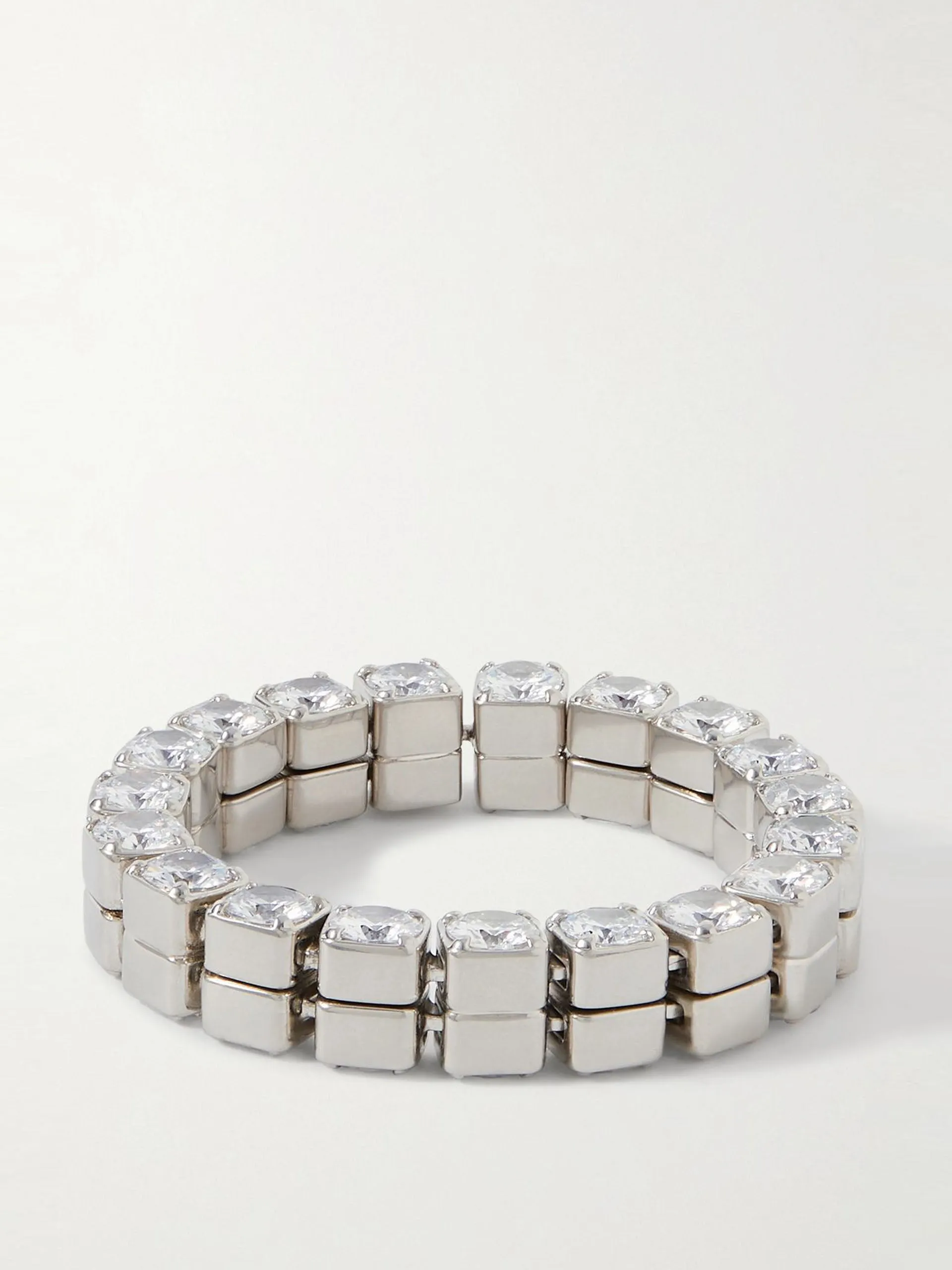Silver-tone crystal bracelet