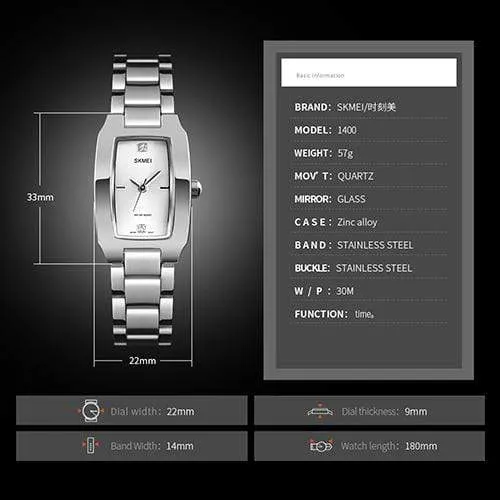 Skmei 1400 Original Designer Analog Watch for Girls For Women Ladies watch