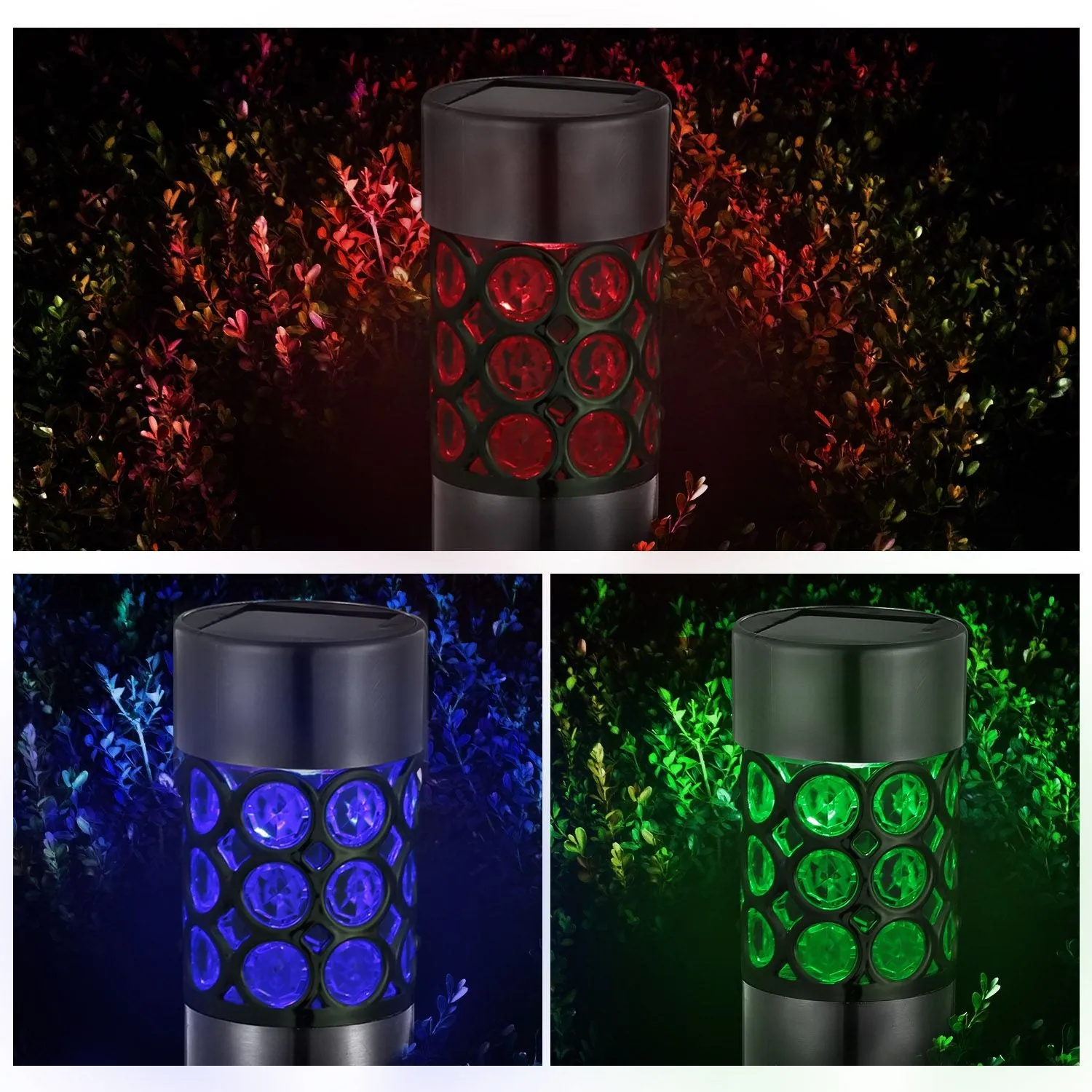 Solarek 6 Pack Outdoor Solar Light IP44 Waterproof RGB Garden Lamp Landscape Lawn Dcor Light
