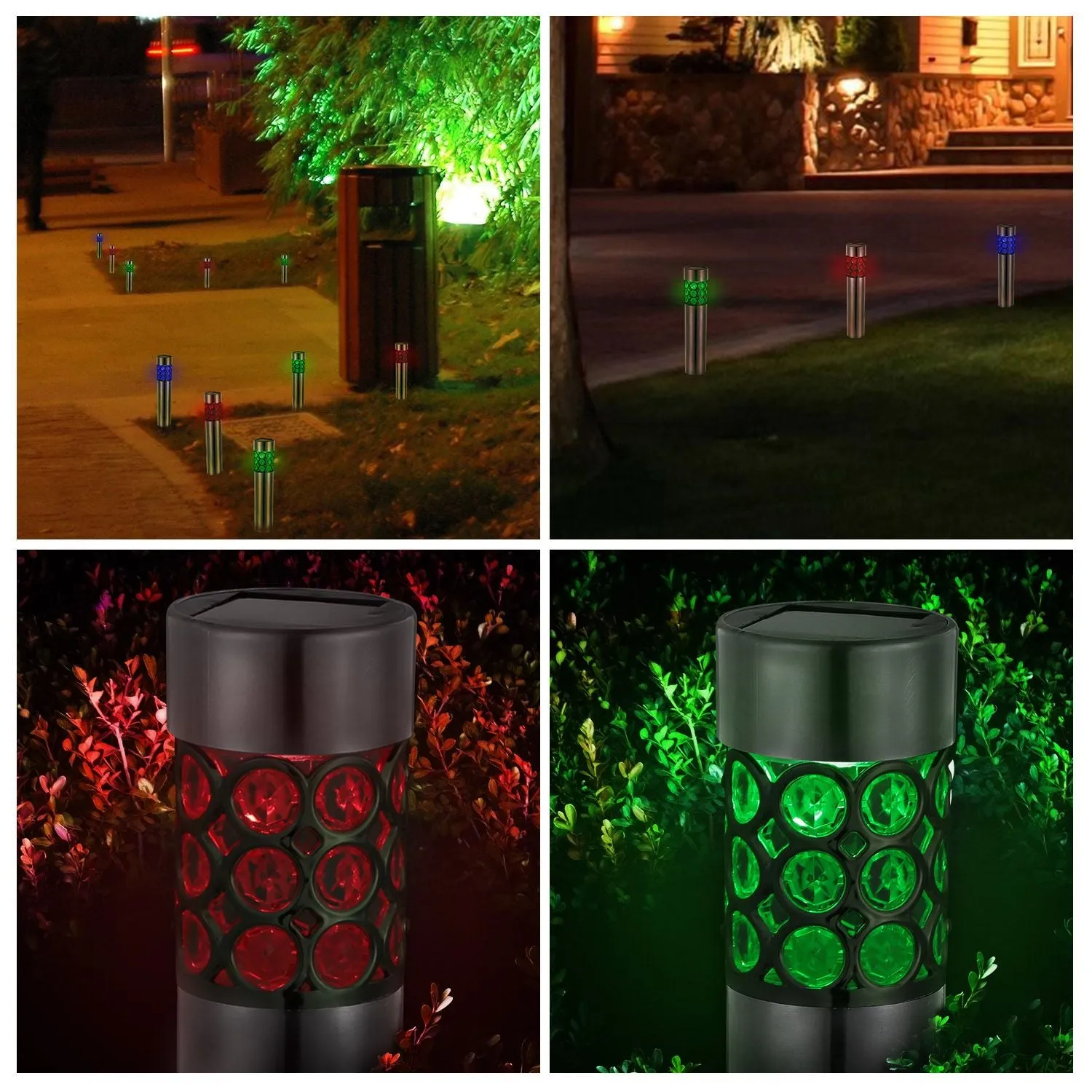 Solarek 6 Pack Outdoor Solar Light IP44 Waterproof RGB Garden Lamp Landscape Lawn Dcor Light