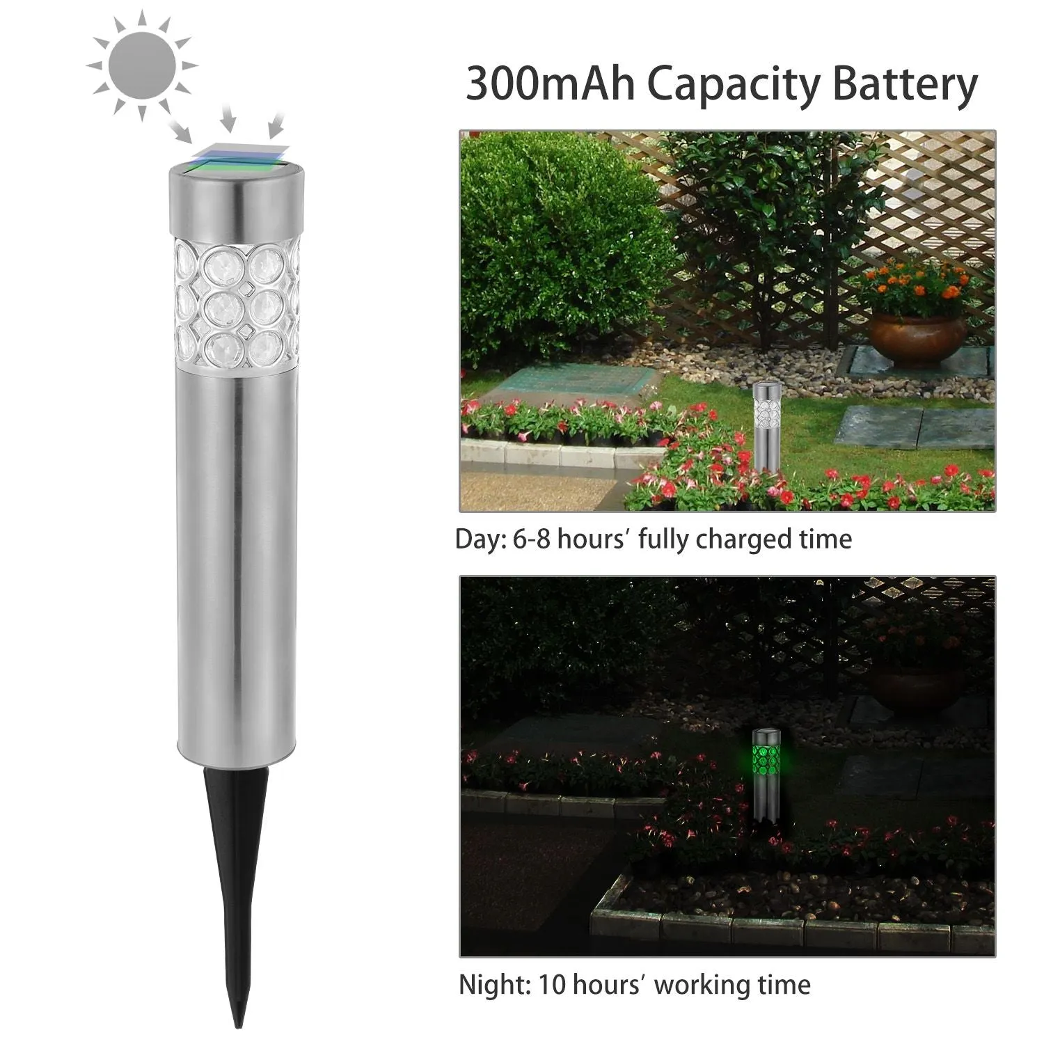 Solarek 6 Pack Outdoor Solar Light IP44 Waterproof RGB Garden Lamp Landscape Lawn Dcor Light