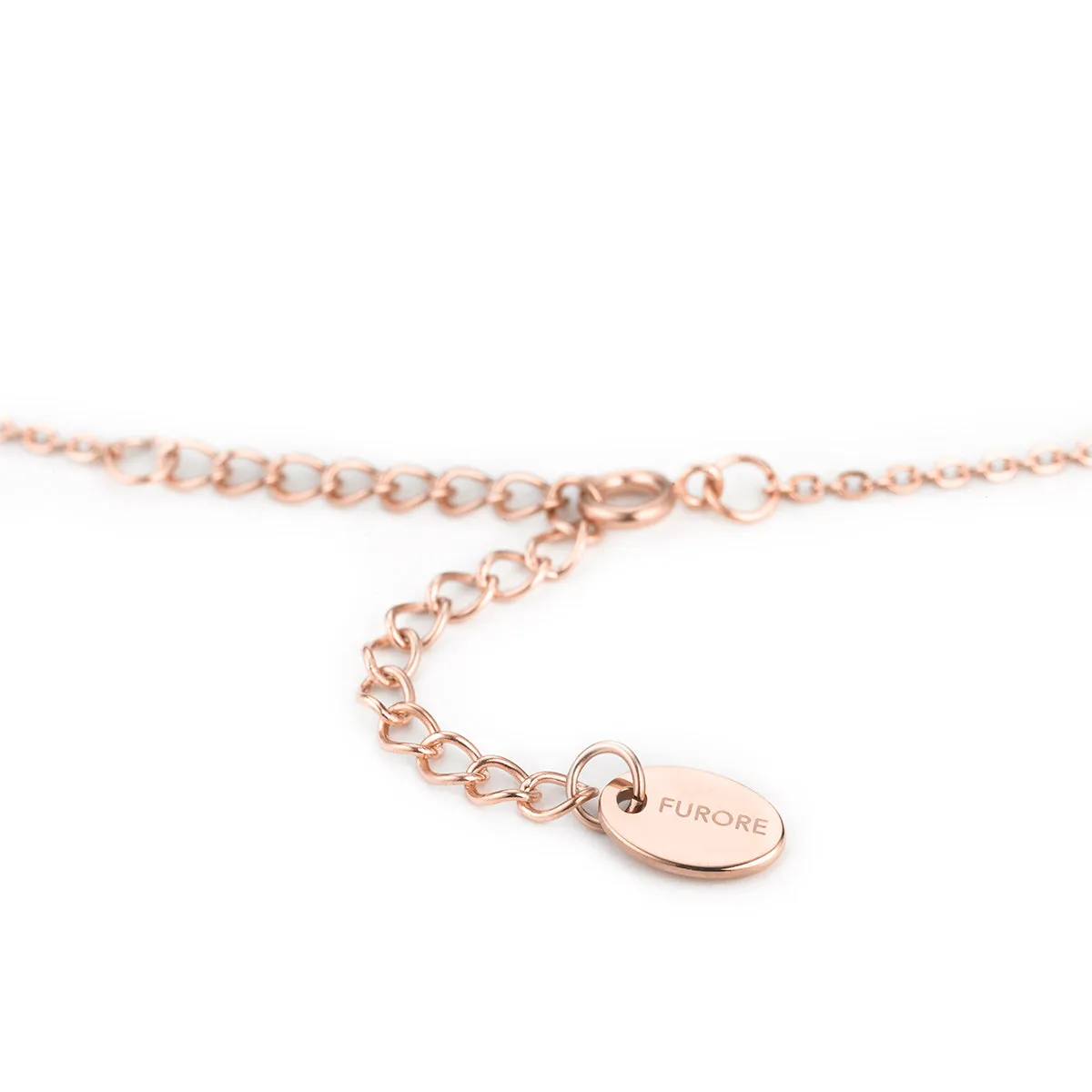 Stainless Steel Bracelet With Small Dangling Charms Rosegold Colour