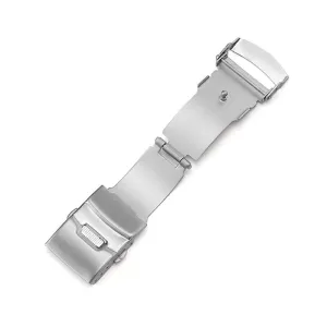 Stainless Steel Double Push Button Fold Watch Clasp Buckle