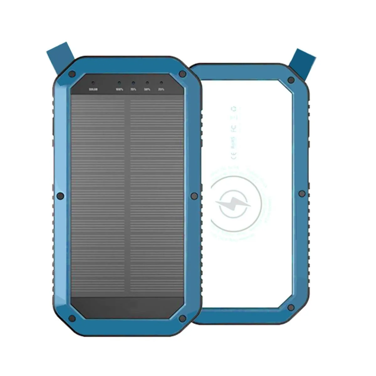 Sun Chaser Mini Solar Powered Wireless Phone Charger 10,000 mAh With LED Flood Light