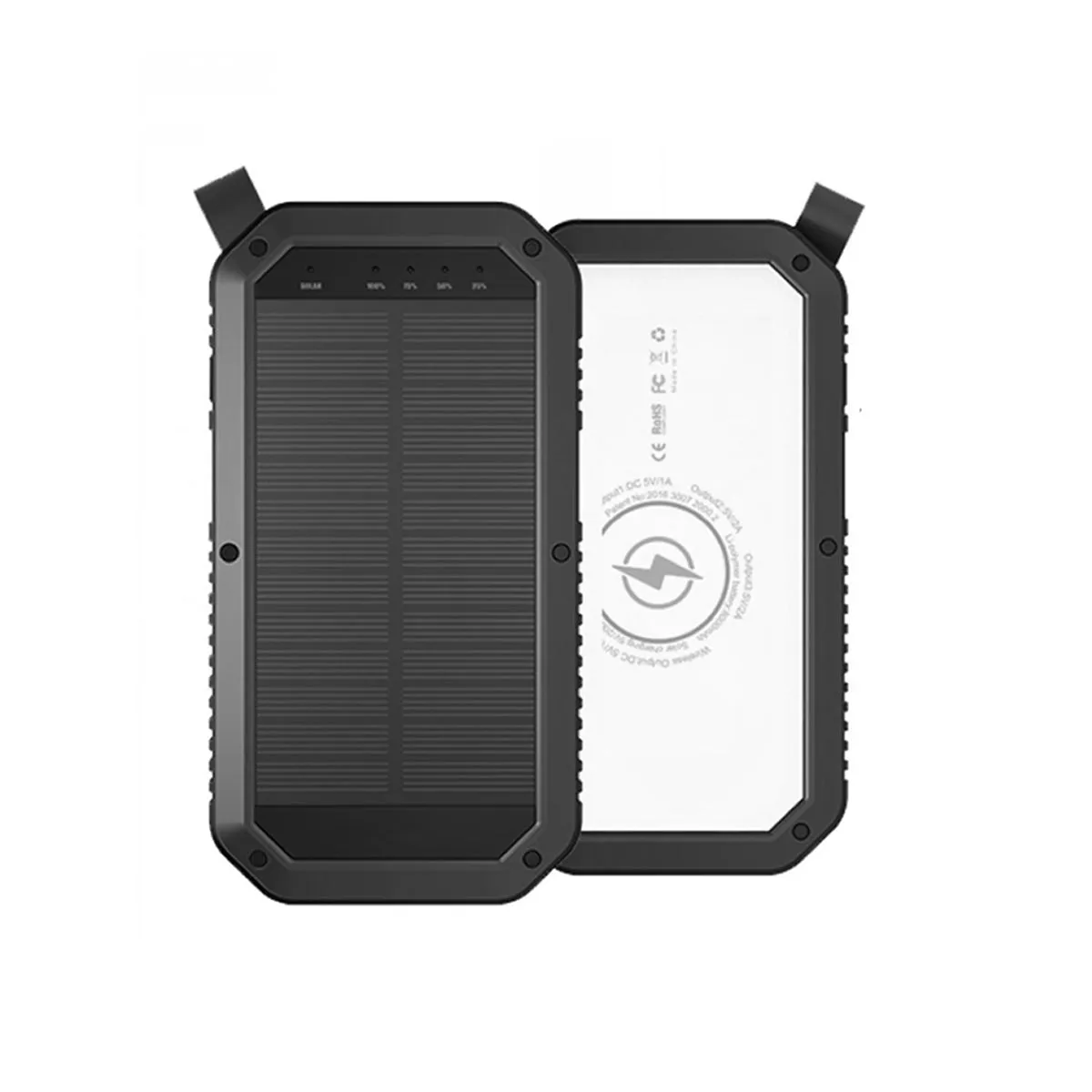 Sun Chaser Mini Solar Powered Wireless Phone Charger 10,000 mAh With LED Flood Light