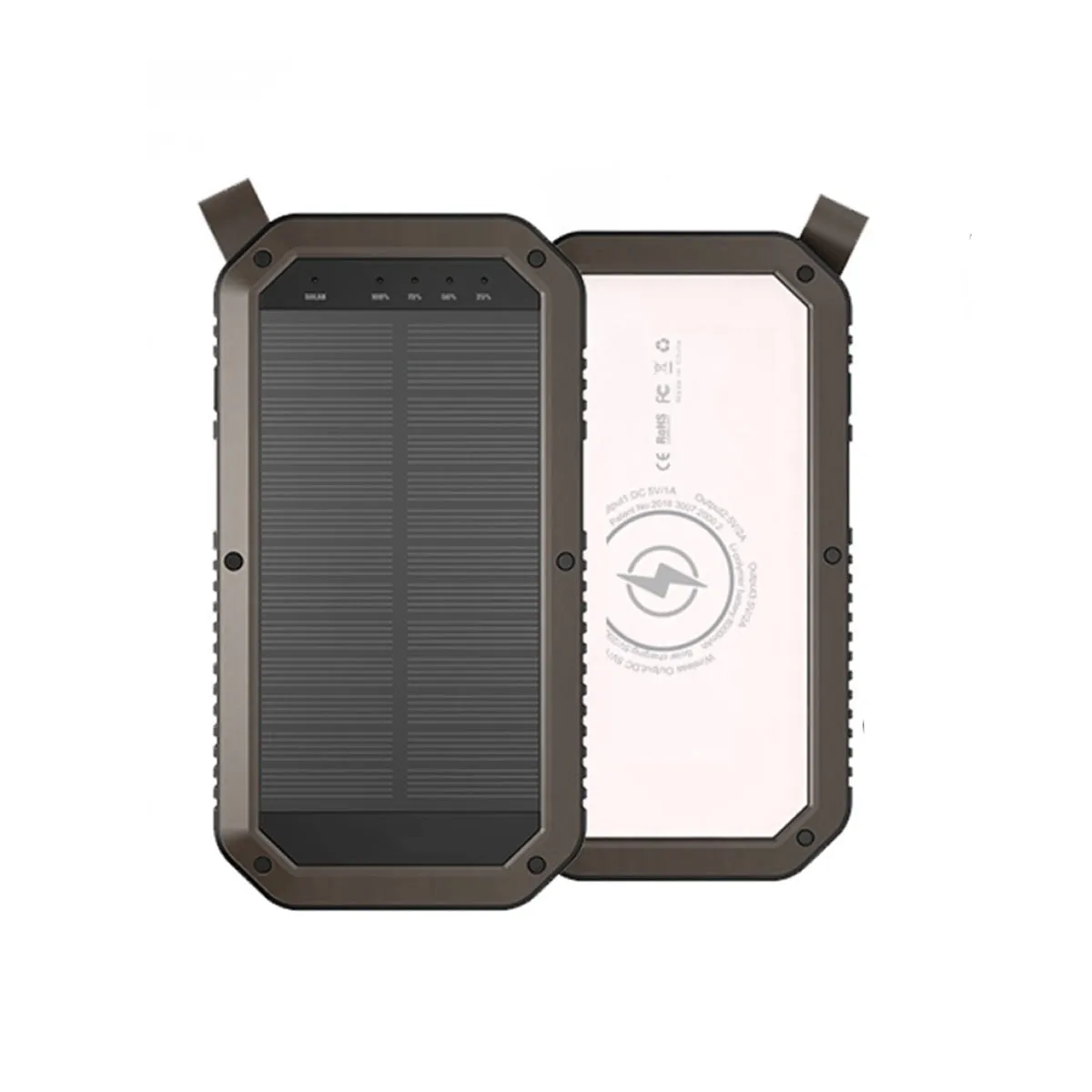 Sun Chaser Mini Solar Powered Wireless Phone Charger 10,000 mAh With LED Flood Light