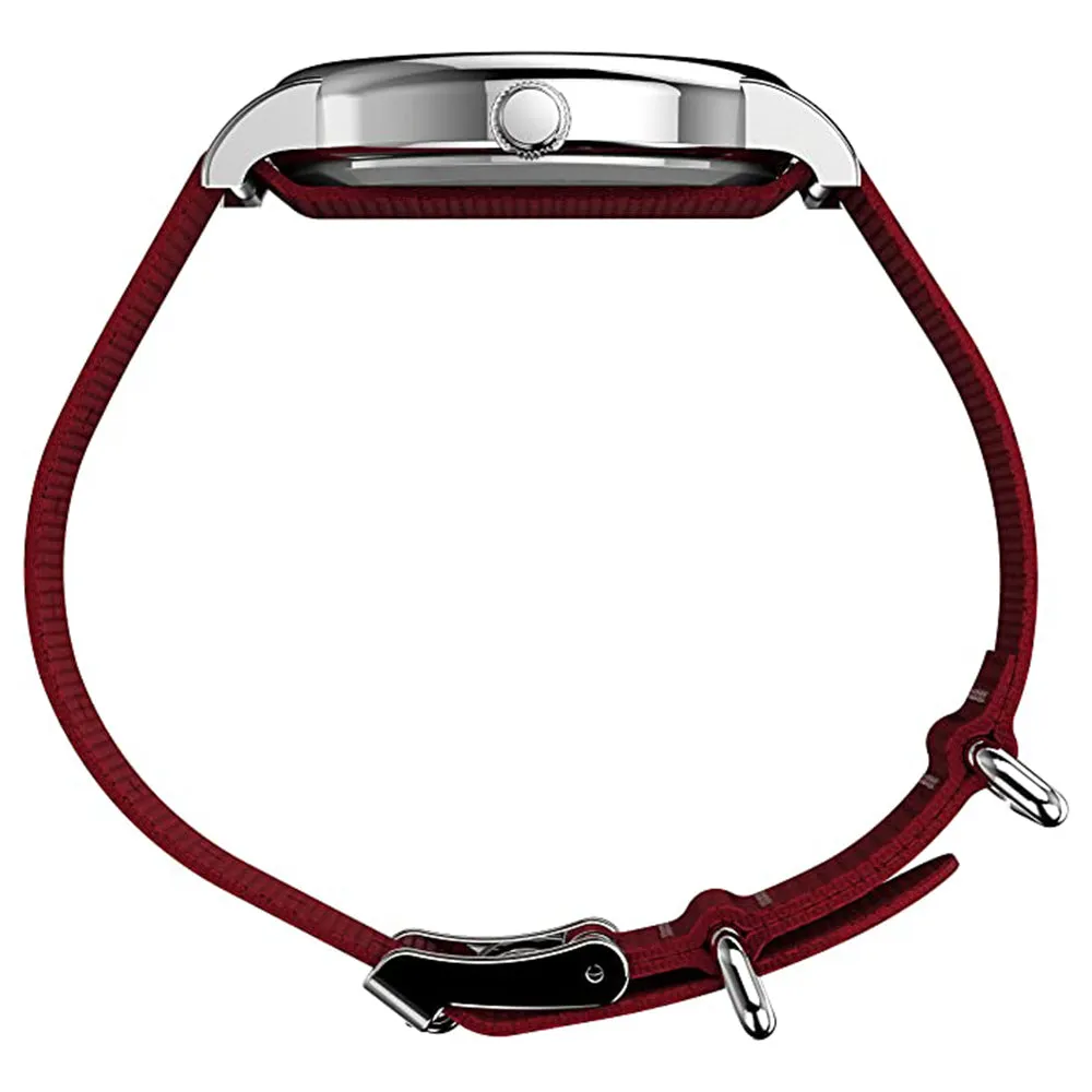 Timex Men's White Dial Red Nylon Band Quartz Watch - 2V29900