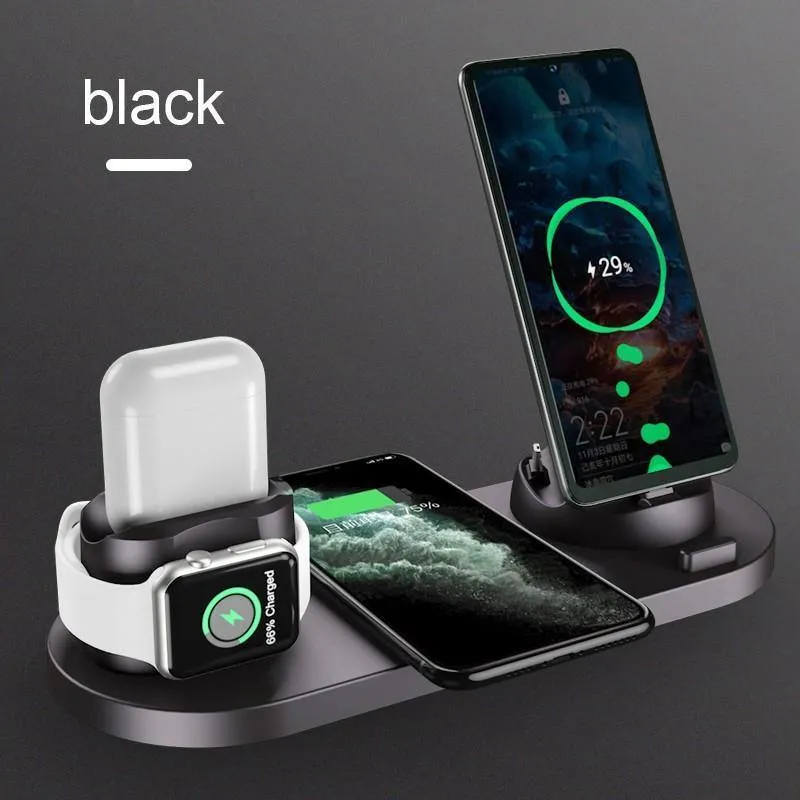 Wireless Charger 6 in 1 - 3.0 Adapter Included Fast Charging