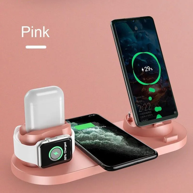 Wireless Charger 6 in 1 - 3.0 Adapter Included Fast Charging