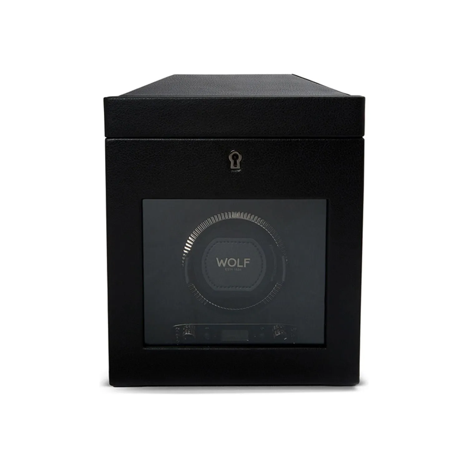 Wolf British Racing Single Watch Winder with Storage Black