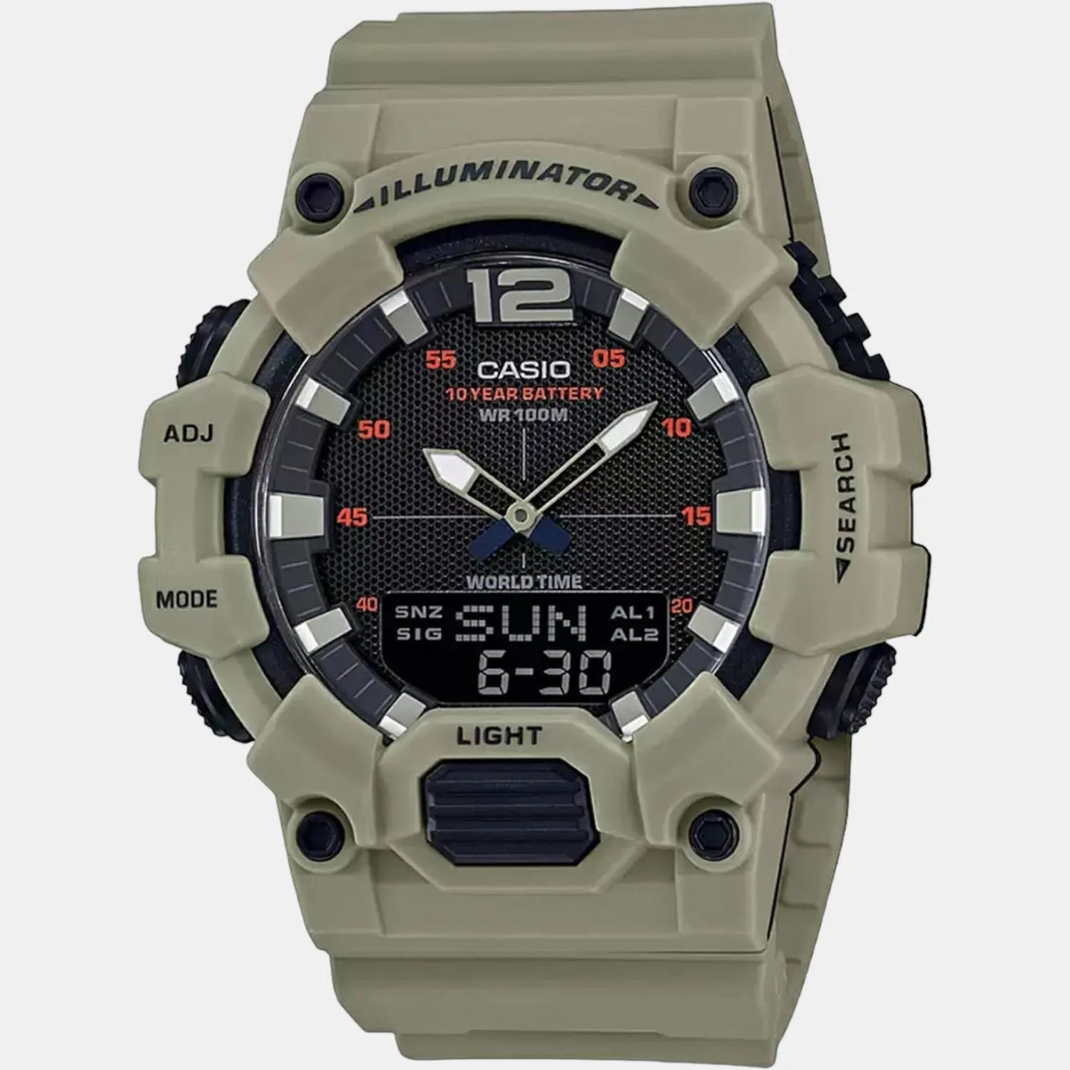 Youth Men's Green Digital Resin Watch D179 - HDC-700-3A3VDF