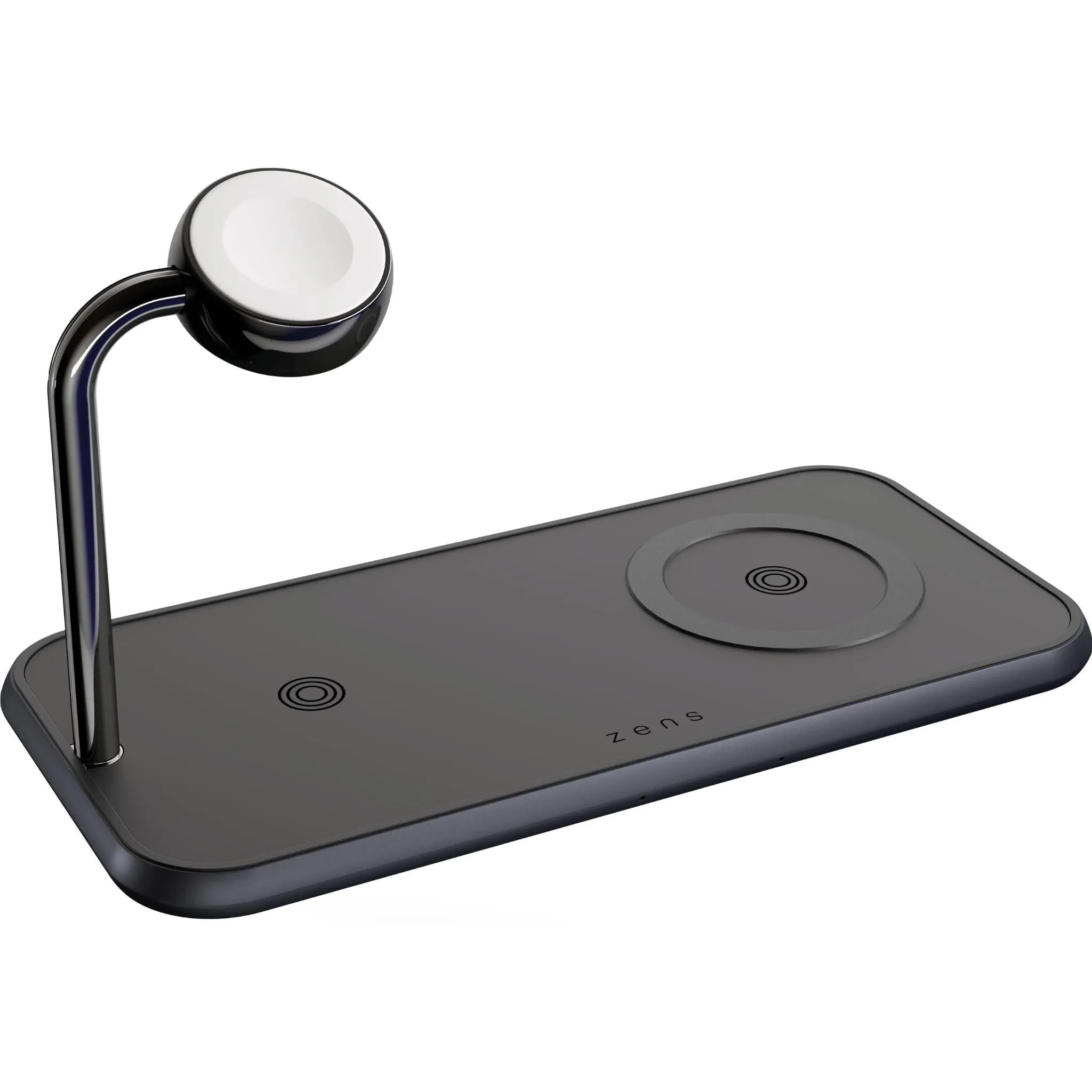 Zens Dual   Watch Aluminium Magnetic Qi2 Wireless Charger (Black)